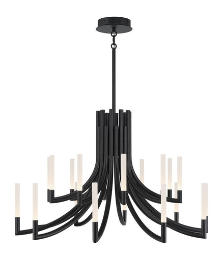 20 Light Chandelier Black