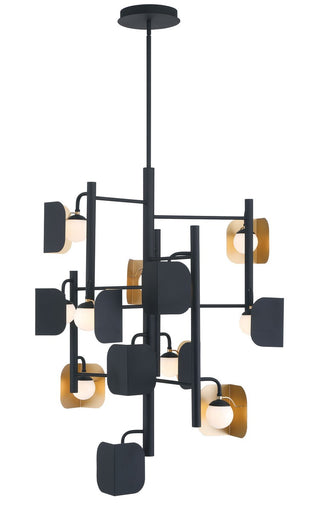 12 Light Chandelier Gold-Black
