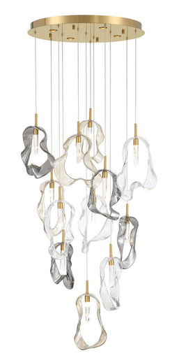 16 Light Chandelier Gold