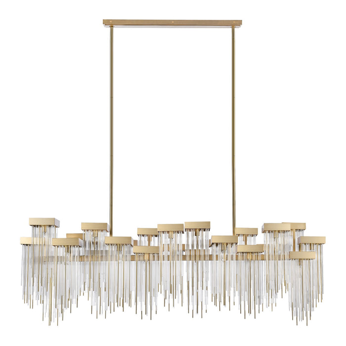 Zeev Lighting - CD10425-24-AGB - 24 Light Chandelier - Waterfall - Aged Brass