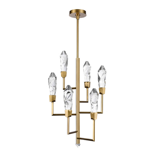 Angelus LED Chandelier Aged Brass