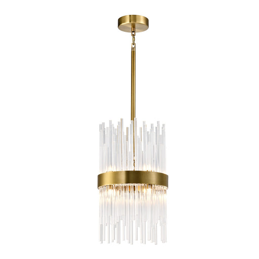 Citadel Eight Light Pendant Aged Brass