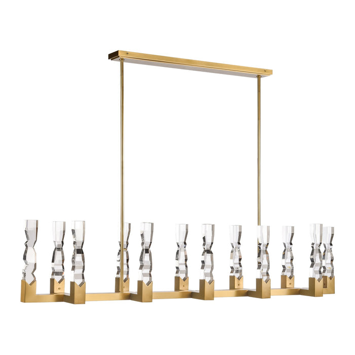 Zeev Lighting - PL11356-LED-12-2x2-AGB - LED Linear Pendant - Mamadim - Aged Brass