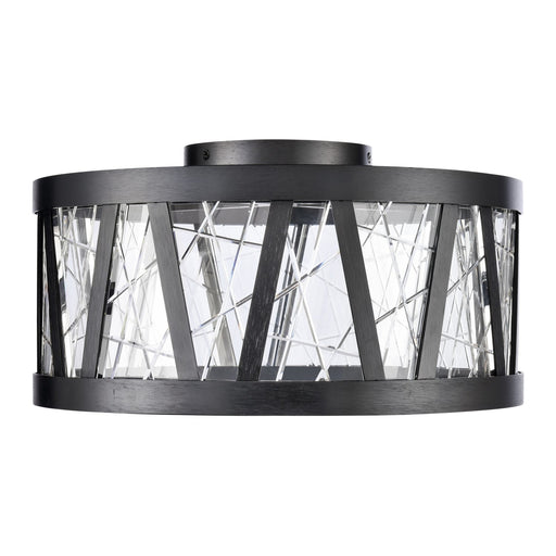 Lucus LED Semi-Flush Mount Satin Brushed Black