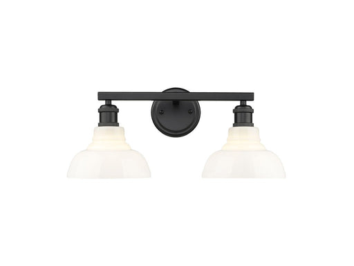 Golden - 0305-BA2 BLK-VMG - Two Light Vanity - Carver - Matte Black
