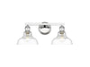 Golden - 0305-BA2 CH-CLR - Two Light Vanity - Carver - Chrome