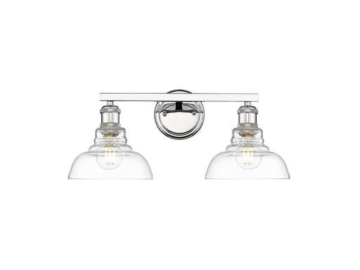 Golden - 0305-BA2 CH-CLR - Two Light Vanity - Carver - Chrome