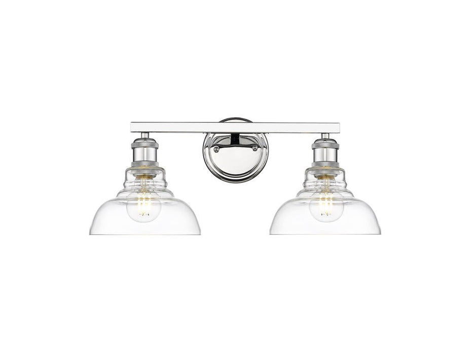 Golden - 0305-BA2 CH-CLR - Two Light Vanity - Carver - Chrome