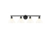Golden - 0305-BA4 BLK-VMG - Four Light Vanity - Carver - Matte Black