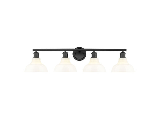 Golden - 0305-BA4 BLK-VMG - Four Light Vanity - Carver - Matte Black