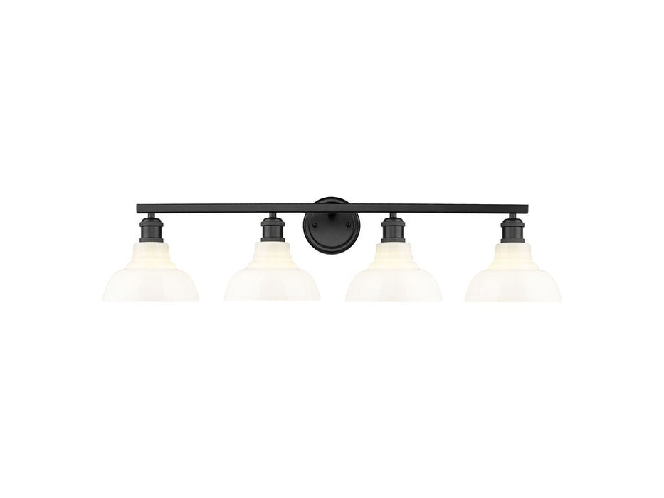 Golden - 0305-BA4 BLK-VMG - Four Light Vanity - Carver - Matte Black