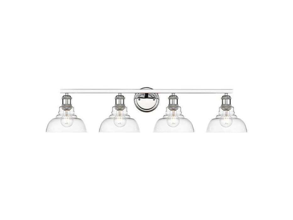 Golden - 0305-BA4 CH-CLR - Four Light Vanity - Carver - Chrome