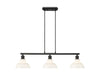 Golden - 0305-LP BLK-VMG - Three Light Linear Pendant - Carver - Matte Black