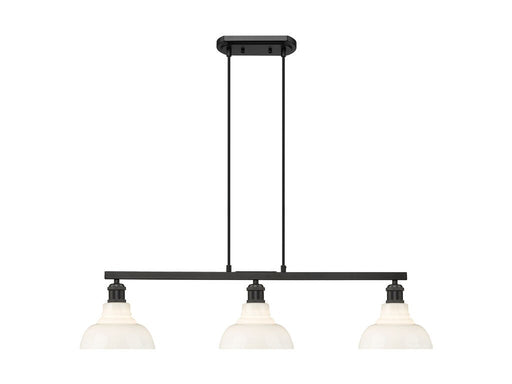 Golden - 0305-LP BLK-VMG - Three Light Linear Pendant - Carver - Matte Black