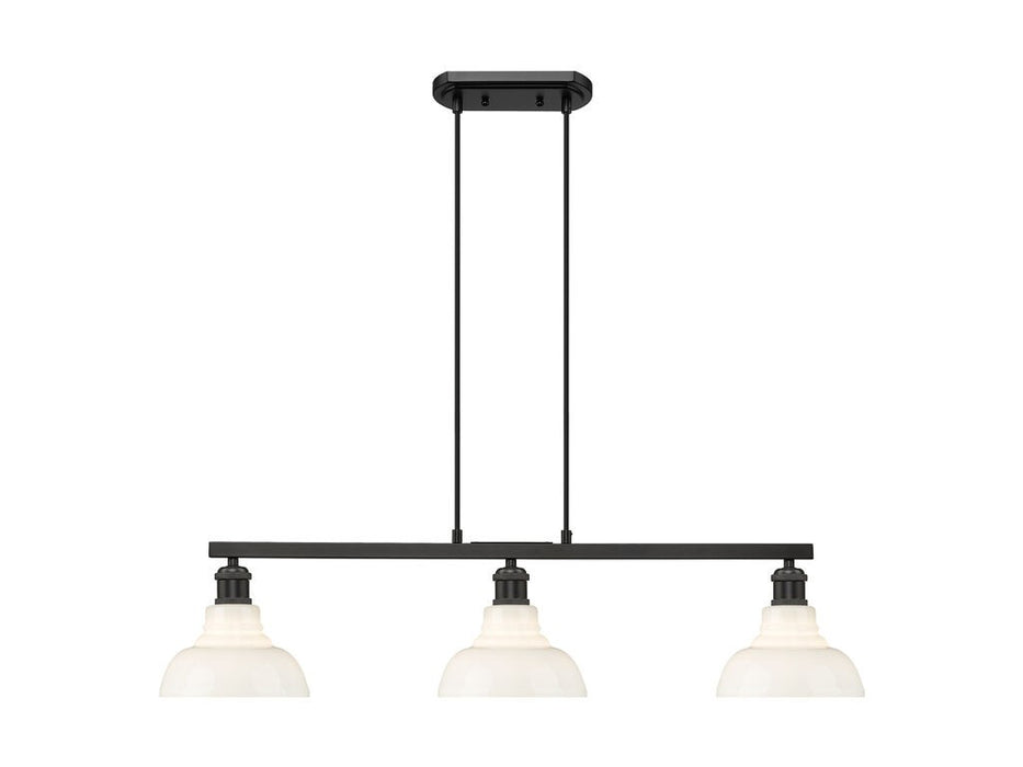 Golden - 0305-LP BLK-VMG - Three Light Linear Pendant - Carver - Matte Black