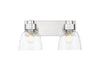 Golden - 0314-BA2 PW-CLR - Two Light Vanity - Remy - Pewter