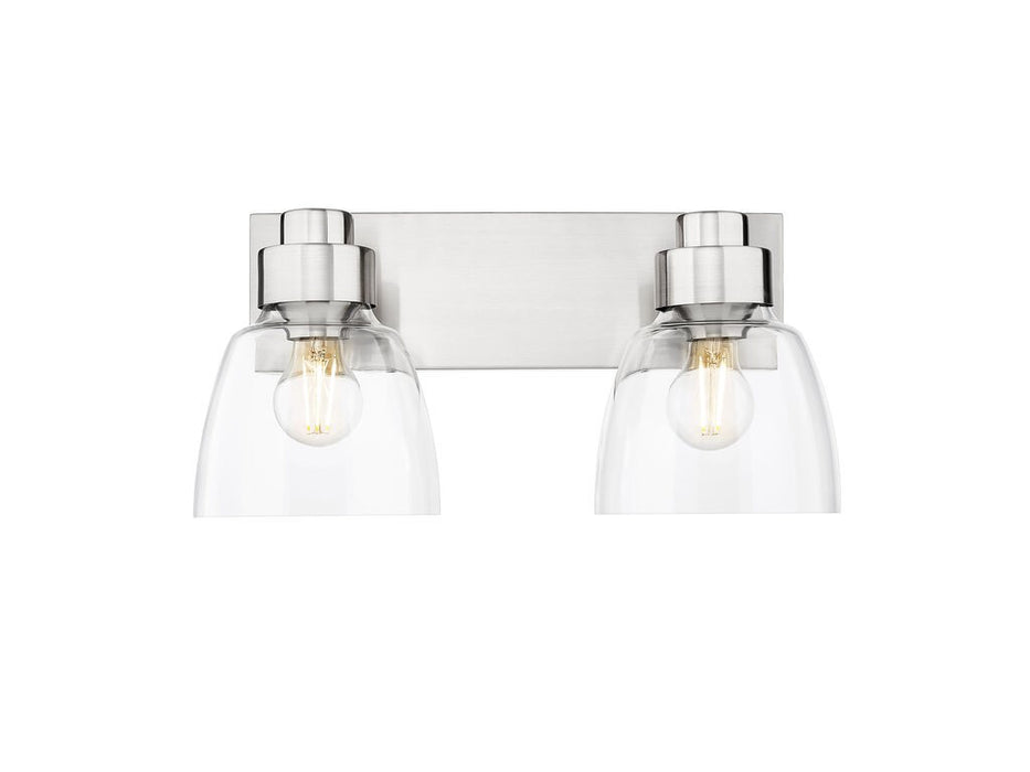Golden - 0314-BA2 PW-CLR - Two Light Vanity - Remy - Pewter