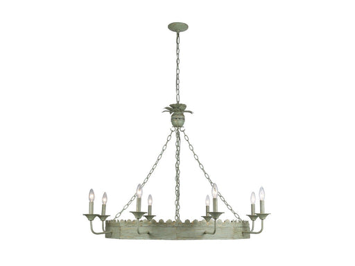 Golden - 0838-8 VS - Eight Light Chandelier - Finley - Vintage Sage