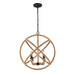 Golden - 0868-4 NB - Four Light Chandelier - Marina - Natural Black