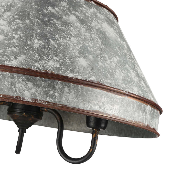 Golden - 0877-3P ABI-GV - Three Light Pendant - Jasper - Antique Black Iron