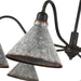 Golden - 0877-6 ABI-GV - Six Light Chandelier - Jasper - Antique Black Iron