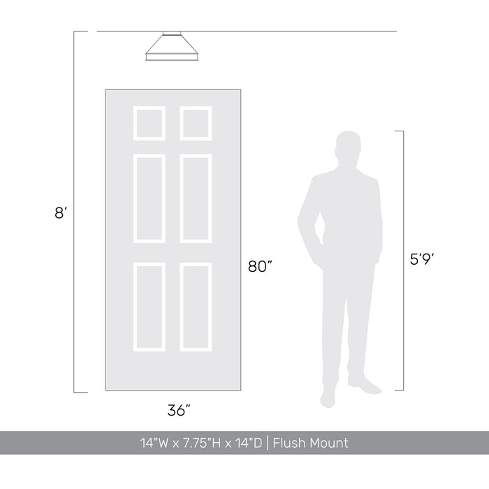 Golden - 0877-FM ABI-GV - Two Light Flush Mount - Jasper - Antique Black Iron