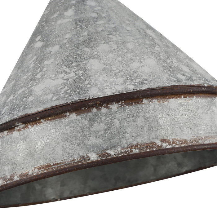 Golden - 0877-M ABI-GV - One Light Pendant - Jasper - Antique Black Iron