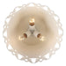 Golden - 0883-3FM AI - Three Light Flush Mount - Eloise - Antique Ivory