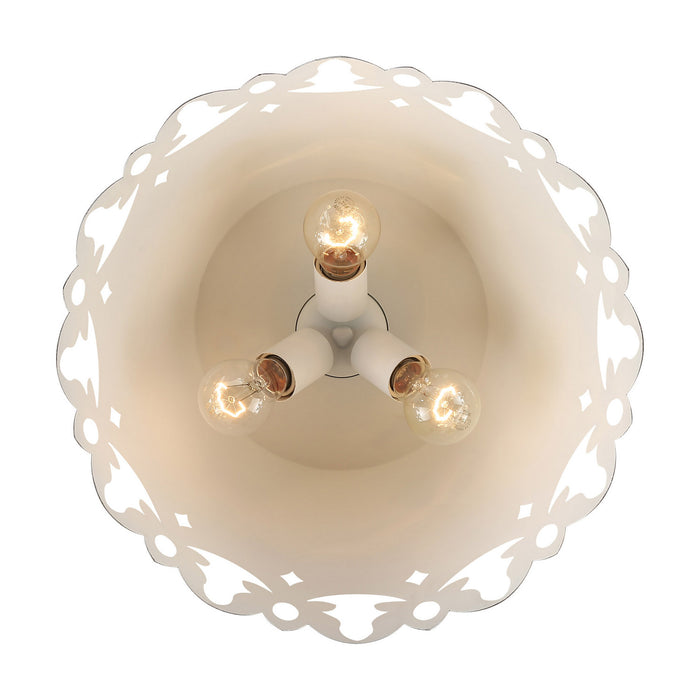 Golden - 0883-3P AI - Three Light Pendant - Eloise - Antique Ivory