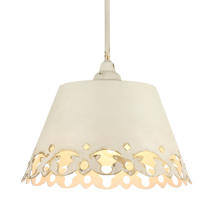 Golden - 0883-3P AI - Three Light Pendant - Eloise - Antique Ivory