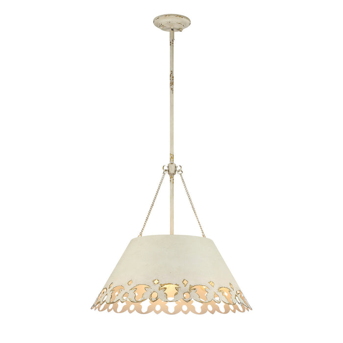 Golden - 0883-5P AI - Five Light Pendant - Eloise - Antique Ivory