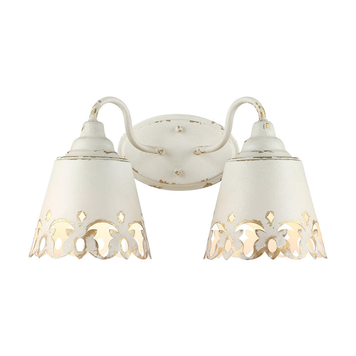Golden - 0883-BA2 AI - Two Light Vanity - Eloise - Antique Ivory