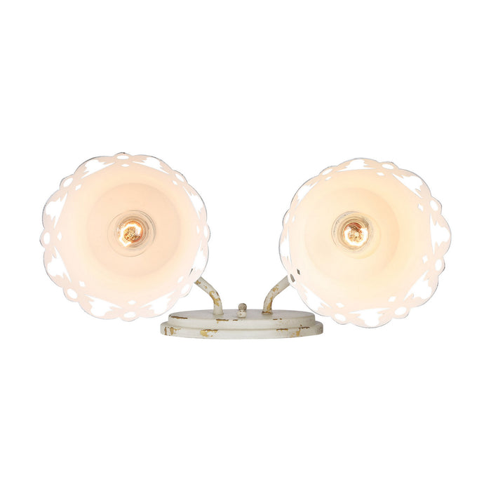 Golden - 0883-BA2 AI - Two Light Vanity - Eloise - Antique Ivory