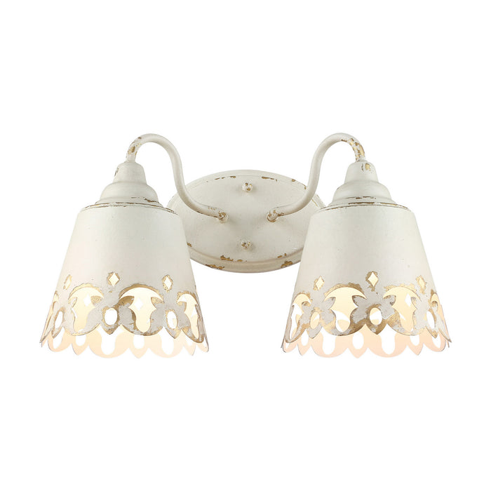 Golden - 0883-BA2 AI - Two Light Vanity - Eloise - Antique Ivory