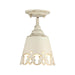 Golden - 0883-SF AI - One Light Semi-Flush Mount - Eloise - Antique Ivory