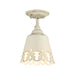 Golden - 0883-SF AI - One Light Semi-Flush Mount - Eloise - Antique Ivory
