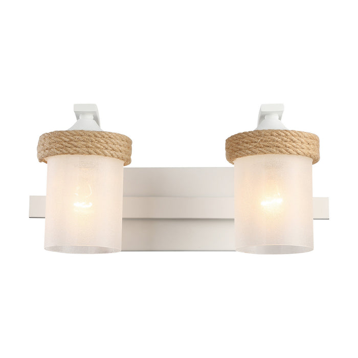 Golden - 1048-BA2 NWT-CS - Two Light Vanity - Chatham - Natural White