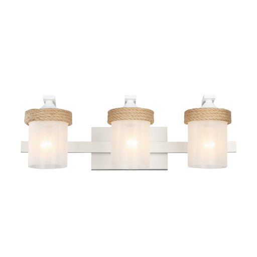 Golden - 1048-BA3 NWT-CS - Three Light Vanity Light - Chatham - Natural White