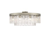 Golden - 1768-9SF PS-HWG - Nine Light Semi-Flush Mount - Ciara - Peruvian Silver