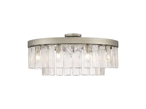 Ciara Nine Light Semi-Flush Mount Peruvian Silver