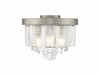 Golden - 1768-FM PS-HWG - Three Light Flush Mount - Ciara - Peruvian Silver