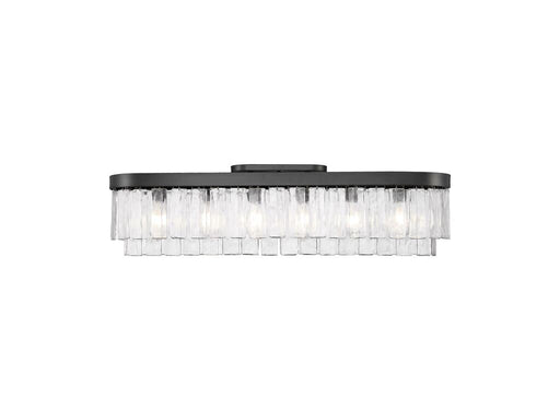 Ciara Six Light Flush Mount Matte Black