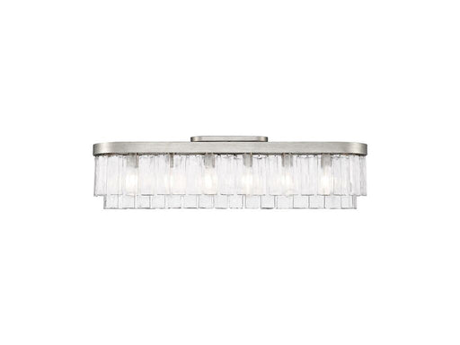 Ciara Six Light Flush Mount Peruvian Silver