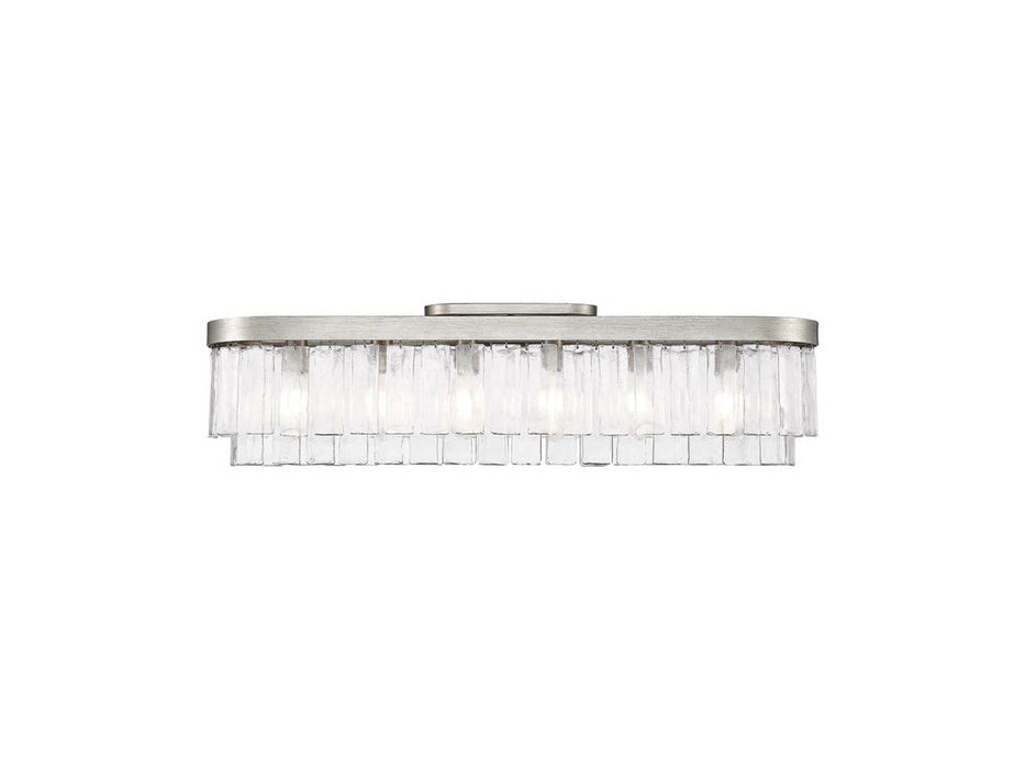 Golden - 1768-FM42 PS-HWG - Six Light Flush Mount - Ciara - Peruvian Silver