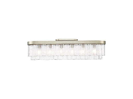 Ciara Six Light Flush Mount White Gold