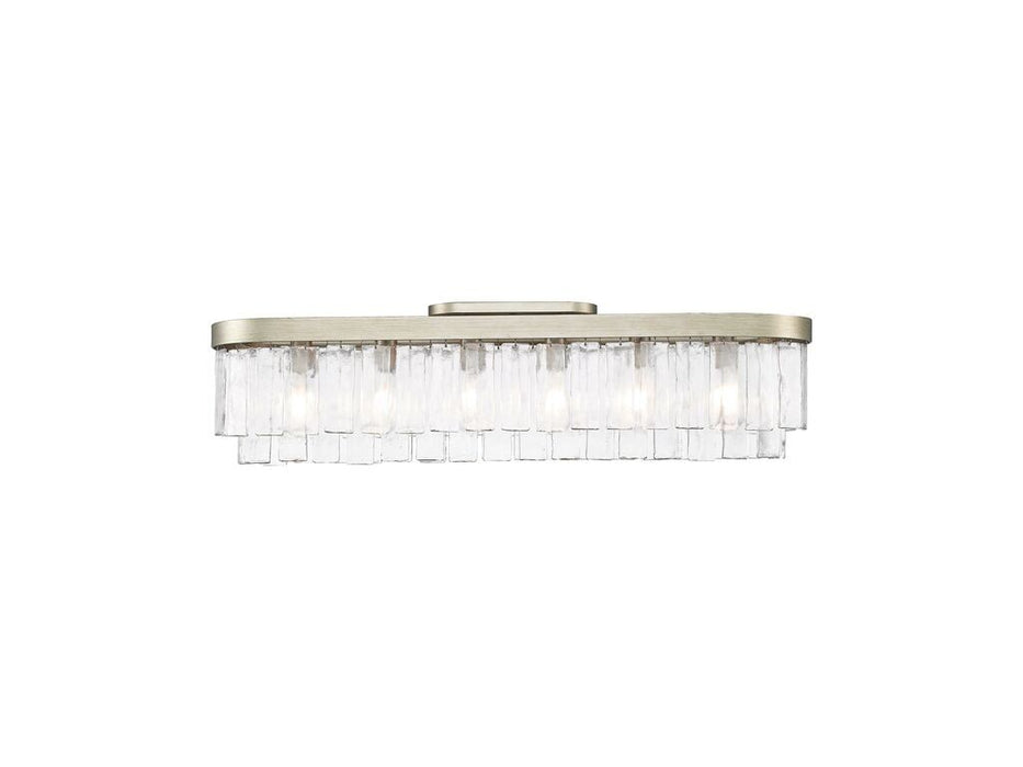 Golden - 1768-FM42 WG-HWG - Six Light Flush Mount - Ciara - White Gold