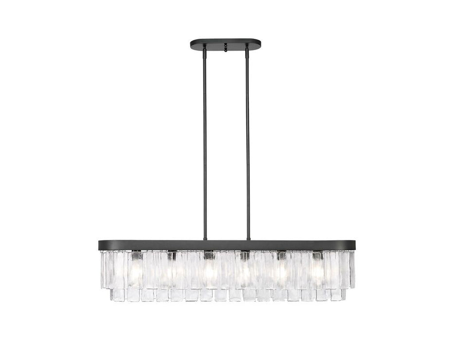 Golden - 1768-LP BLK-HWG - Six Light Pendant - Ciara - Matte Black