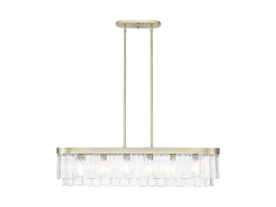 Golden - 1768-LP WG-HWG - Six Light Pendant - Ciara - White Gold