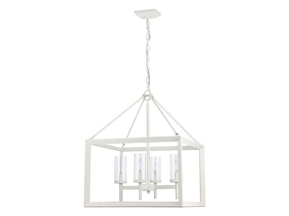 Golden - 2073-4 NWT-CLR - Four Light Chandelier - Smyth - Natural White