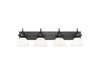 Golden - 3118-BA4 BLK-OP - Four Light Vanity - Hines - Matte Black
